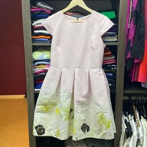 Ted Baker pink pleated dress